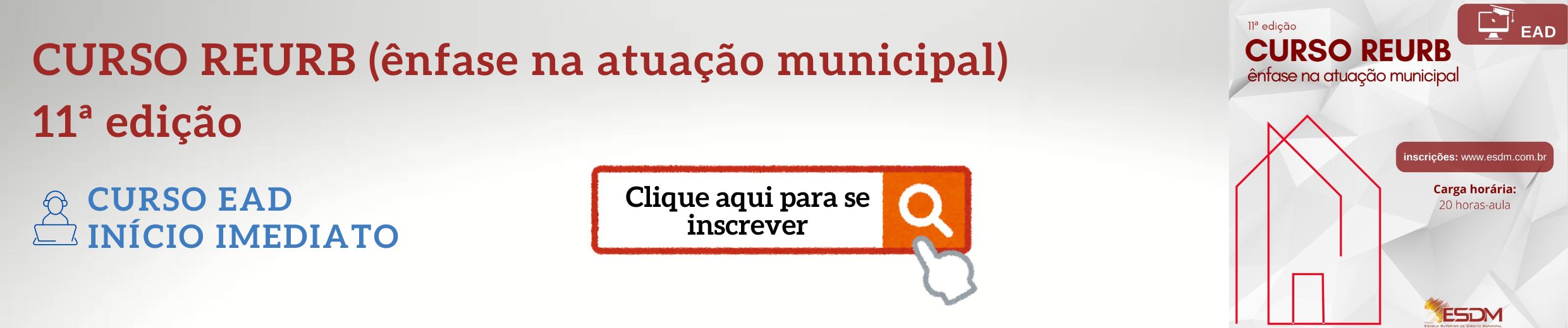 Curso REURB (ênfase na atuação Municipal) 11ª Edição