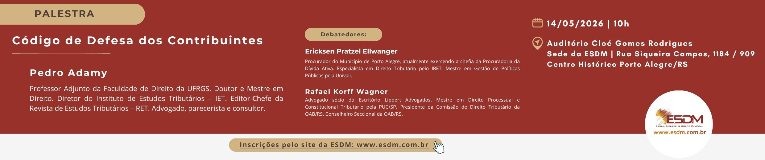 Palestra – Código de Defesa dos Contribuintes