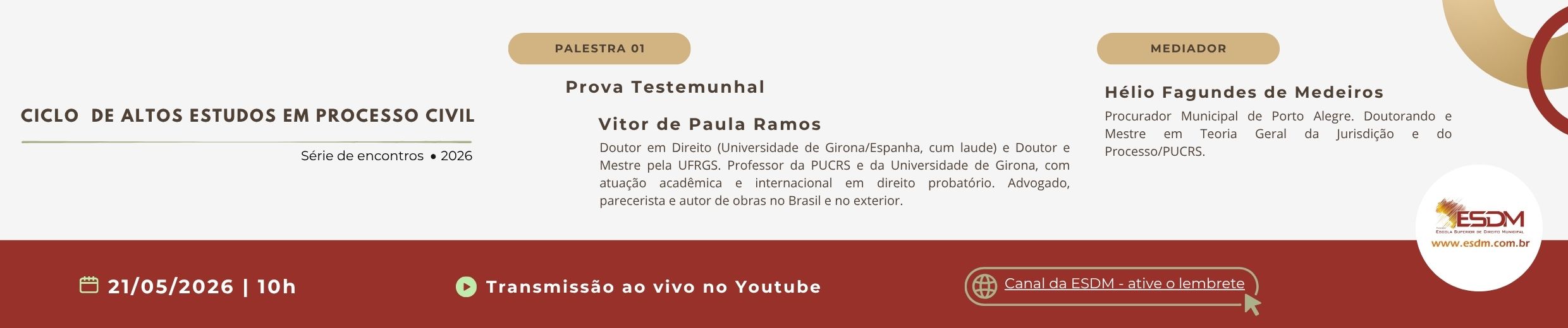 Palestra – Prova Testemunhal